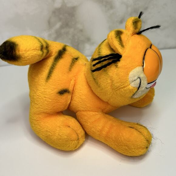 1978 Garfield Cat Plush Fine Toy Co Paws 6 Inch Vintage Stuffed Animal Orange - Picture 4 of 6